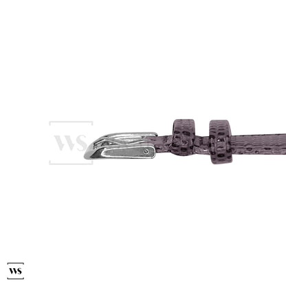 Brown Lizard Grain Bonded Leather Strap