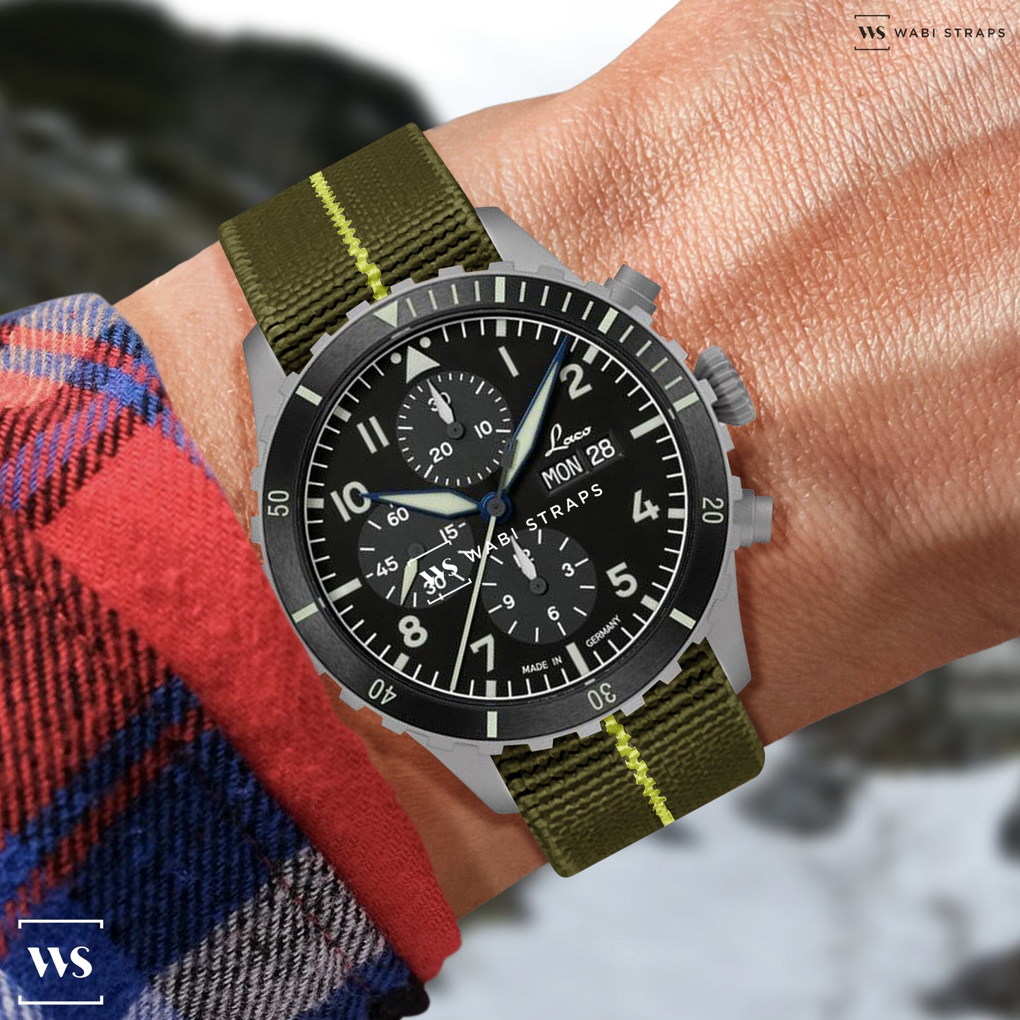 Green & Yellow Marine Nationale Paratrooper Strap