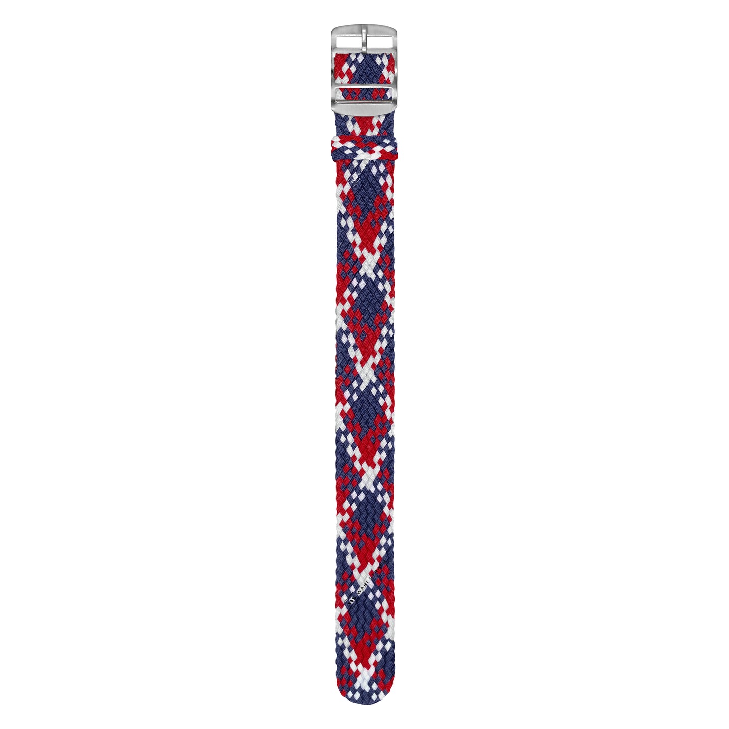 Blue, Red & White Braided Perlon Strap