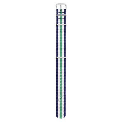 Navy Blue, White & Green Original British Military Watch Strap