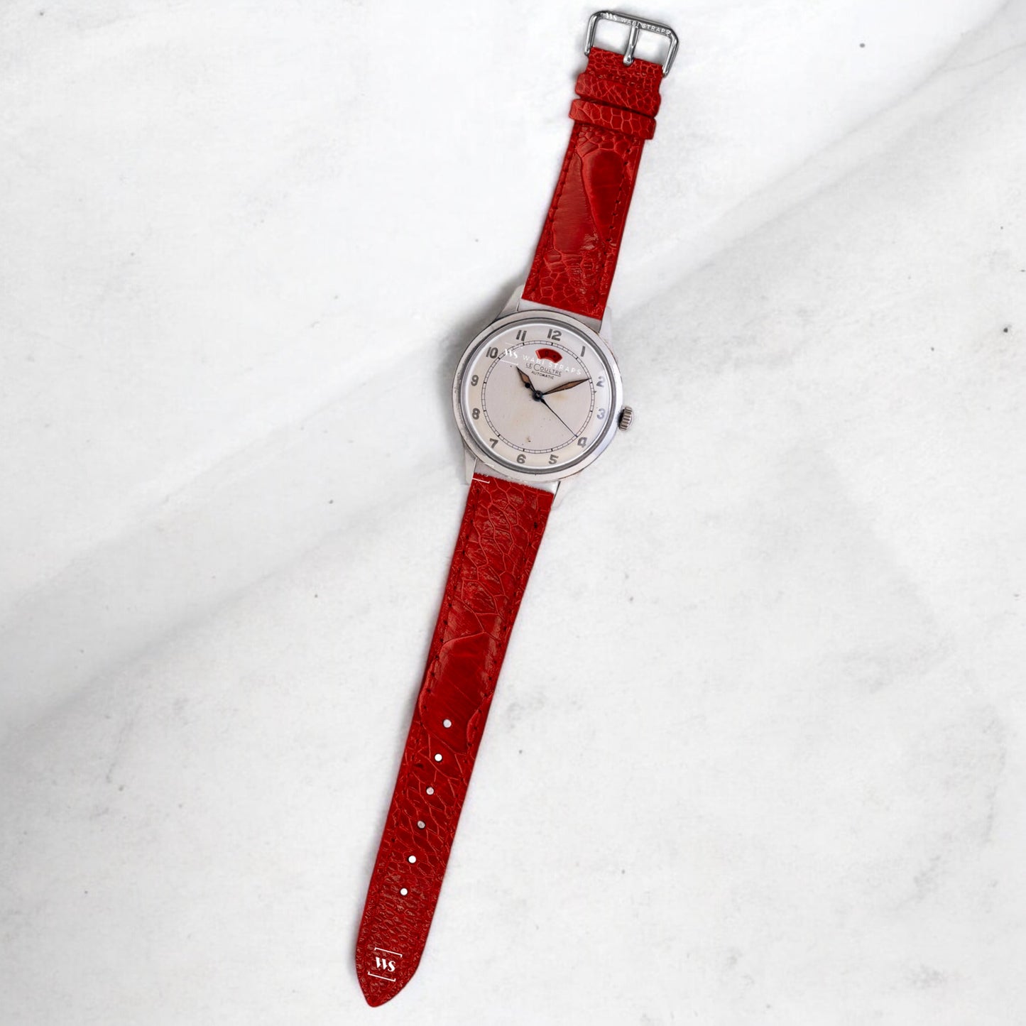 Burgundy Ostrich Handcrafted Leather Strap