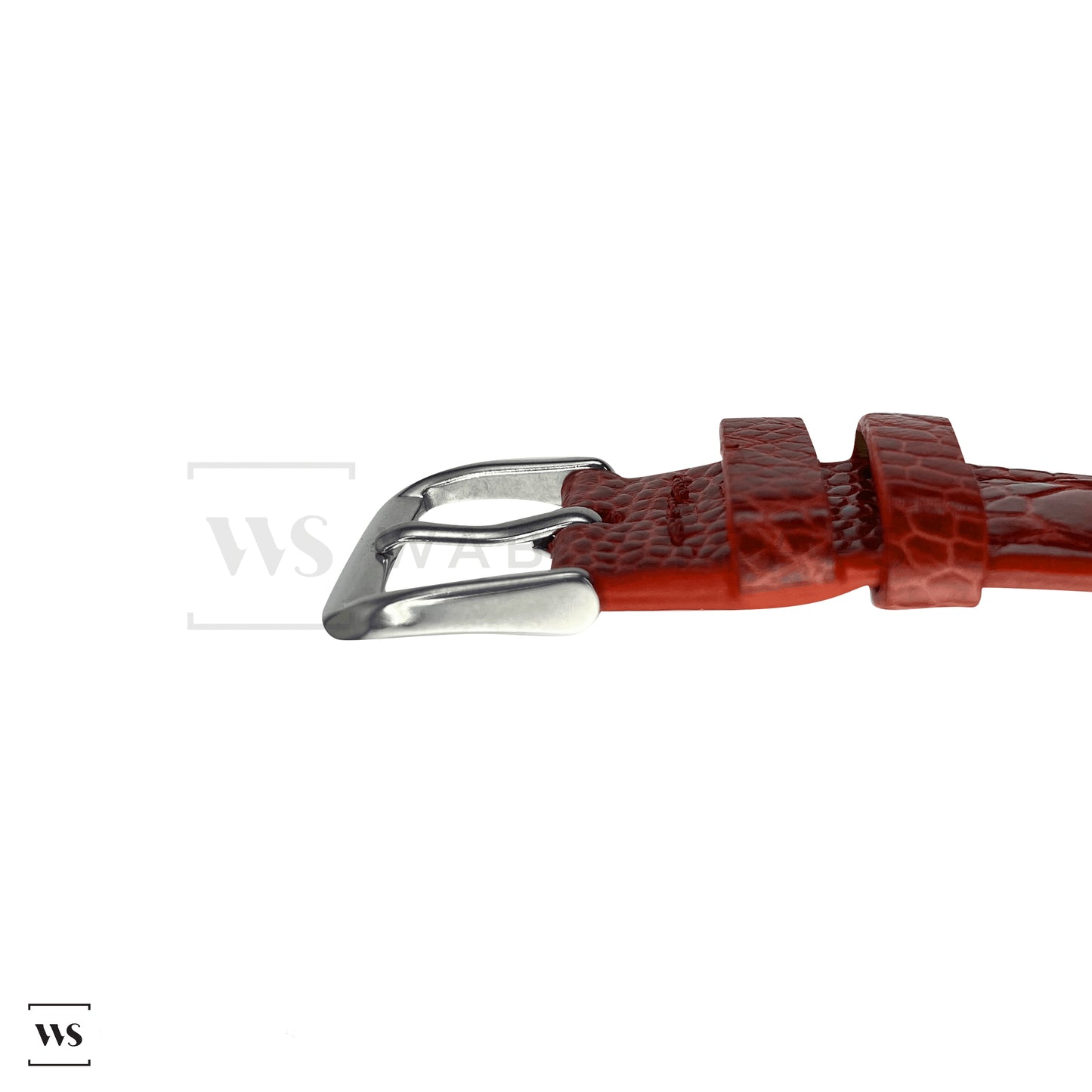 Burgundy Ostrich Handcrafted Leather Strap