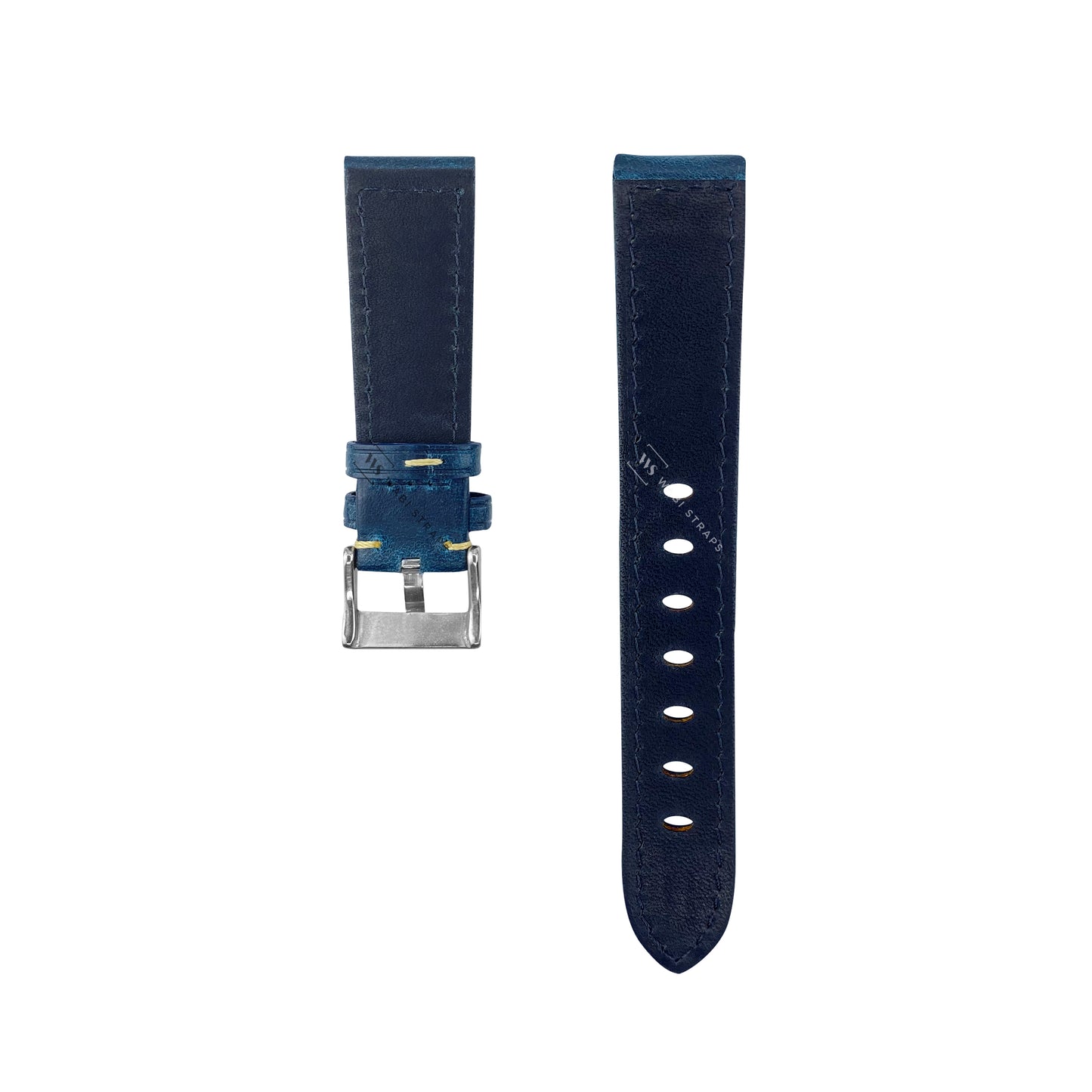 Cobalt Blue Oxford Padded Leather Strap