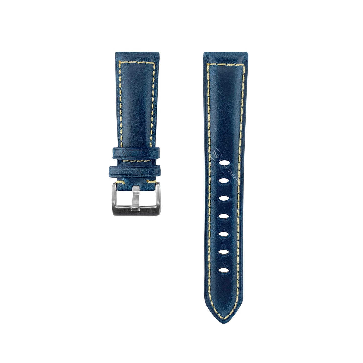 Cobalt Blue Oxford Padded Leather Strap