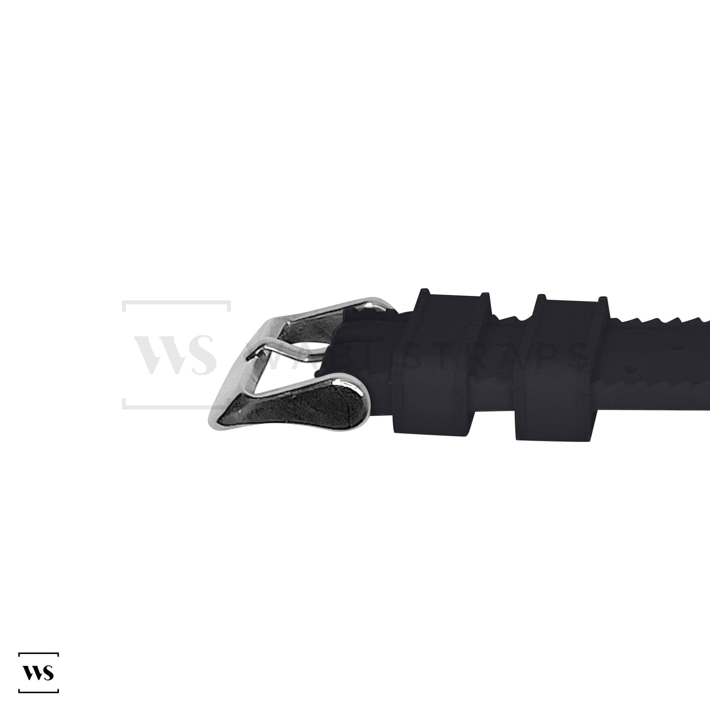 Black Vintage Perforated Tropical Strap
