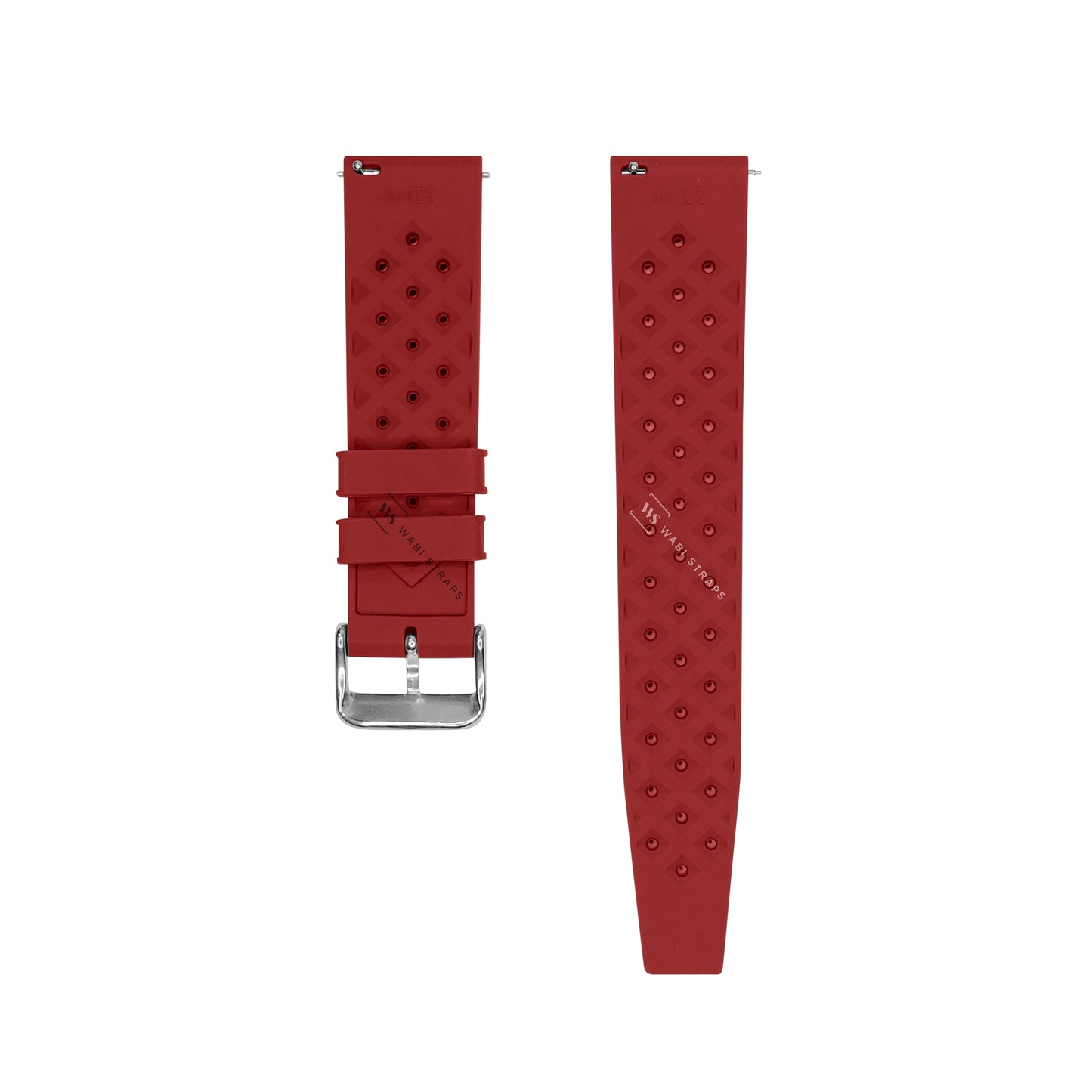 Red Vintage Perforated Tropical Strap