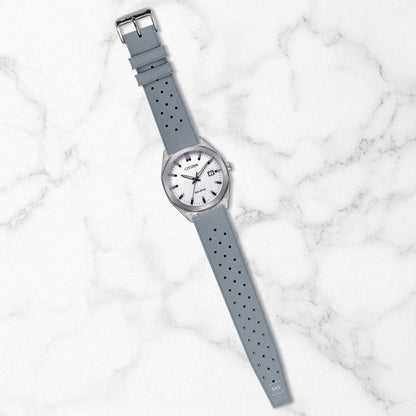 Grey Vintage Perforated Tropical Strap