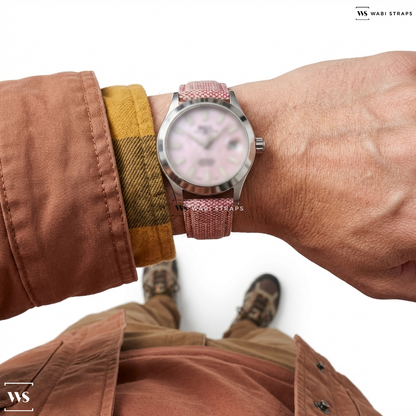 Pink Denim Leather Watch Strap on BALL ENGINEER III NL9616C-S1C-PK MARVELIGHT CHRONOMETER MEN WATCH