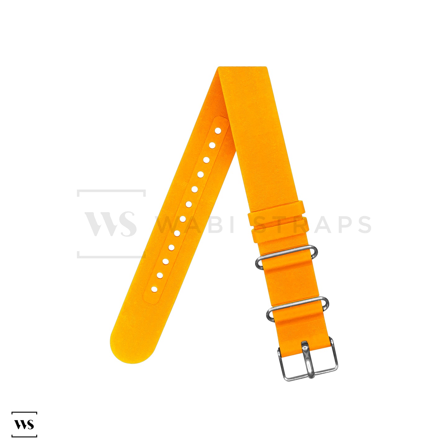 Orange Rubber Single Pass Strap