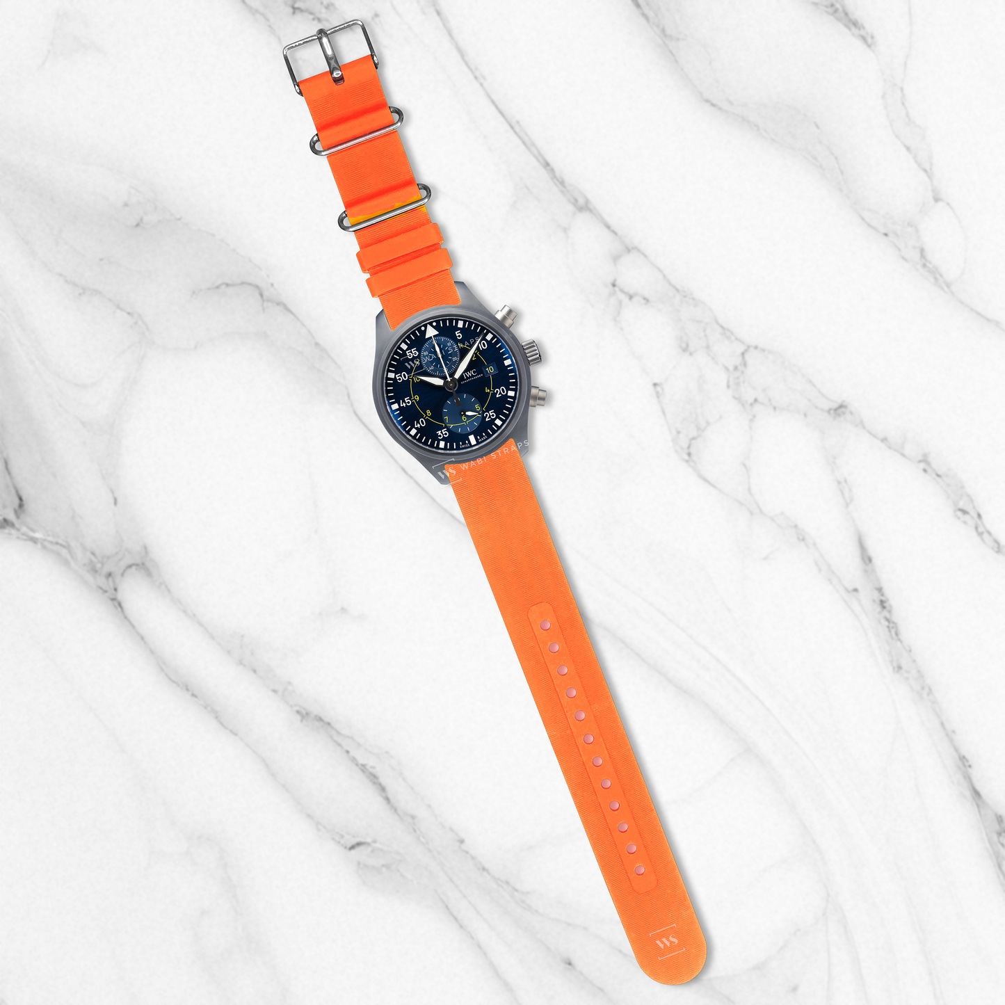 Orange Rubber Single Pass Strap