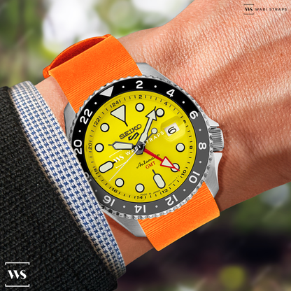 Orange Rubber Single Pass Strap