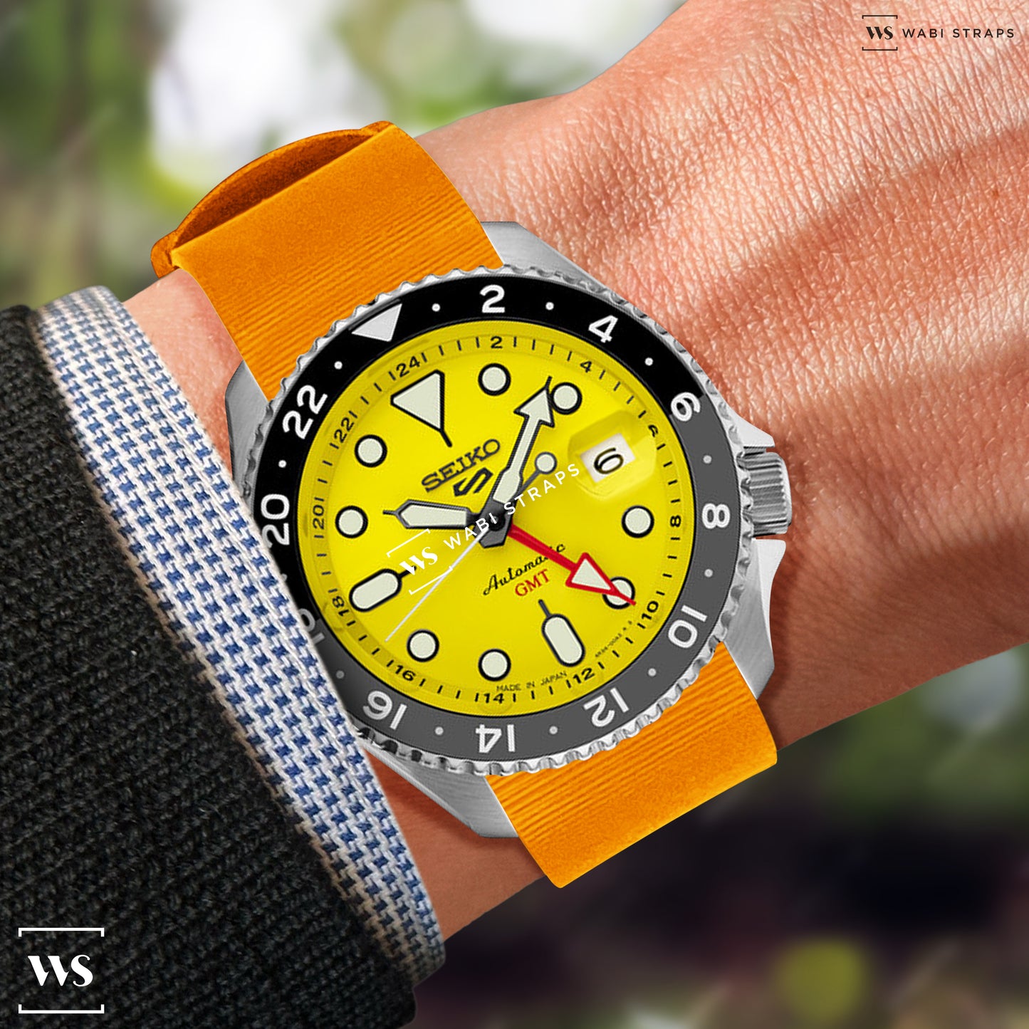 Orange Rubber Single Pass Strap