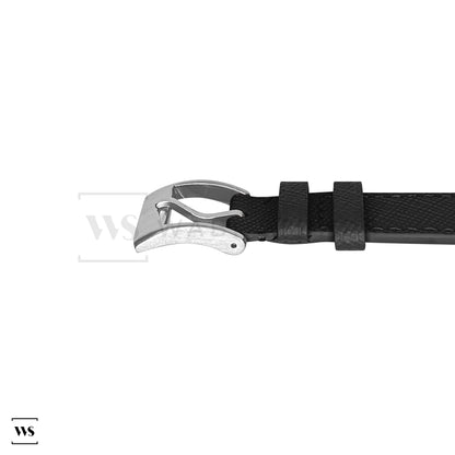 Black Saffiano Textured Leather Strap