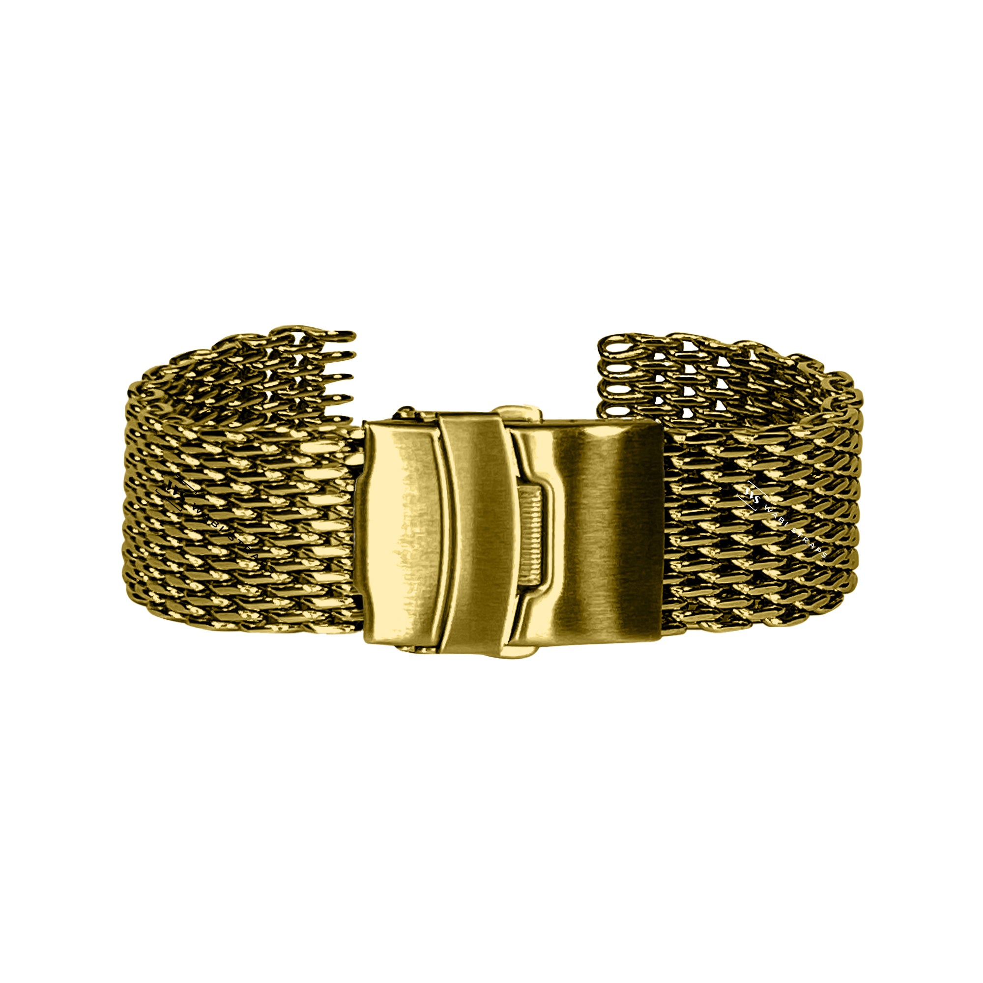 Gold Shark Mesh Watch Bracelet wabistraps