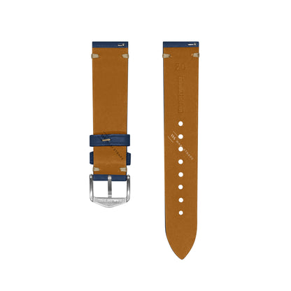 Blue Vintage Leather Watch Strap