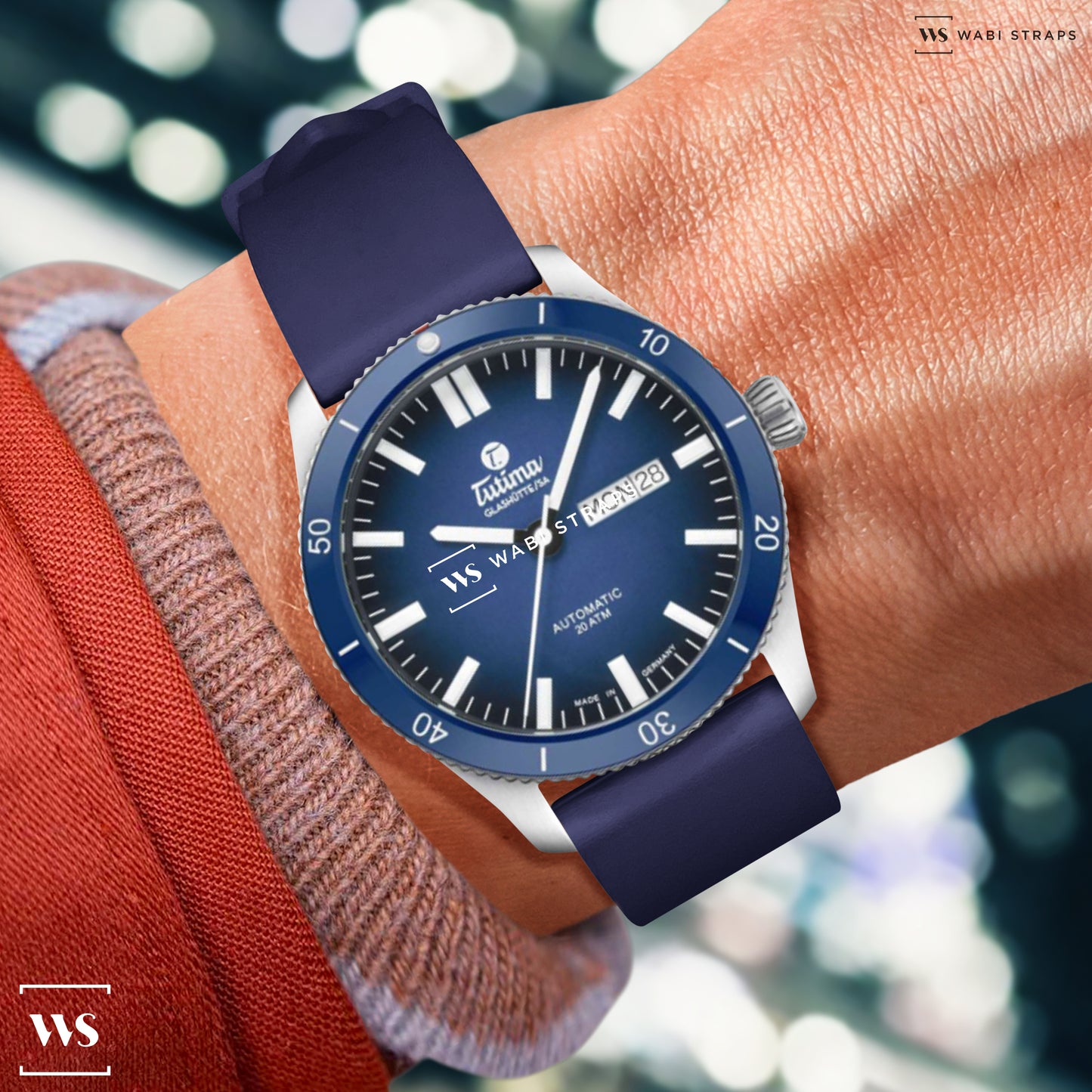 Blue Classic Smooth TPU Strap