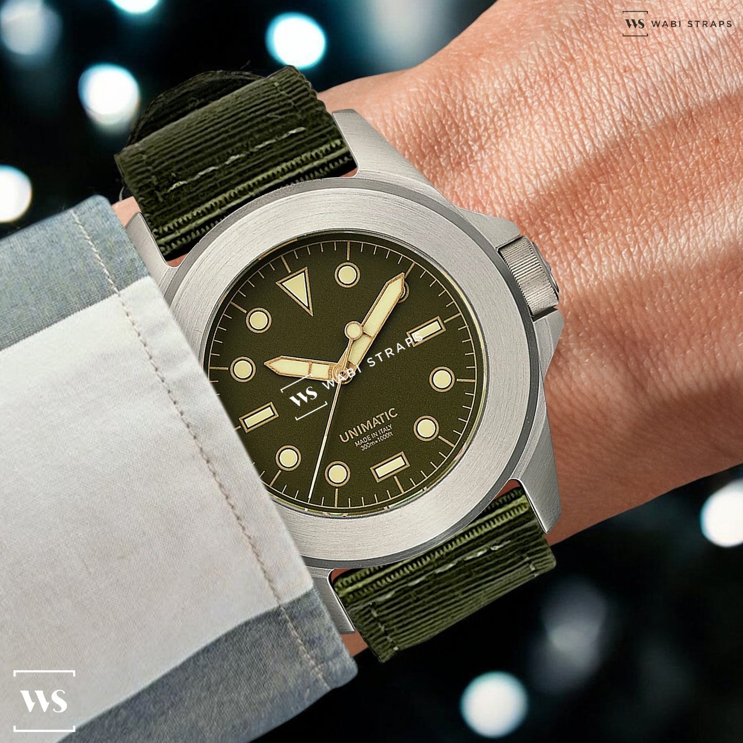Army Green Basic 3-Ring Hardware Two Piece NavSpec British Military Strap