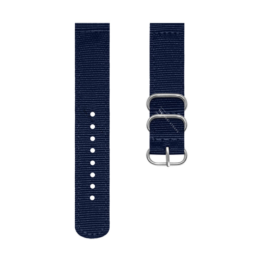 Navy Blue Basic 3-Ring Hardware Two Piece NavSpec British Military Strap