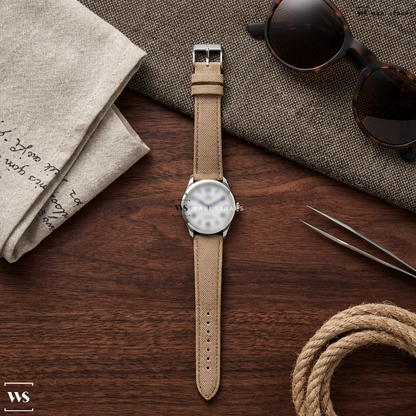 Tan Denim Leather Watch Strap on Tudor 1926 Baselworld 2018 Steel Automatic Silver Dial Men's Watch