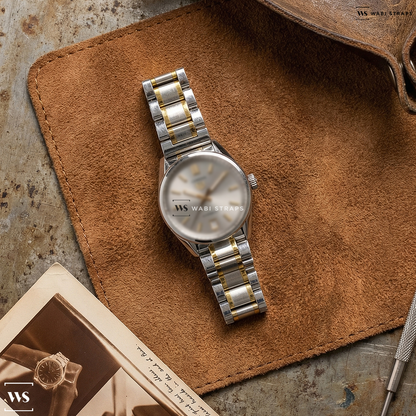 Gold/Silver Matte/Polished Metal Watch Bracelet on Tag Heuer Carrera
