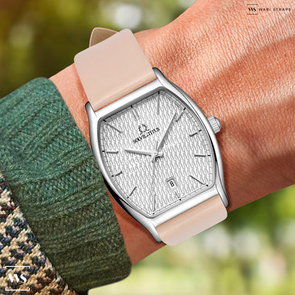 Pink Ultra Thin Bonded Leather Strap