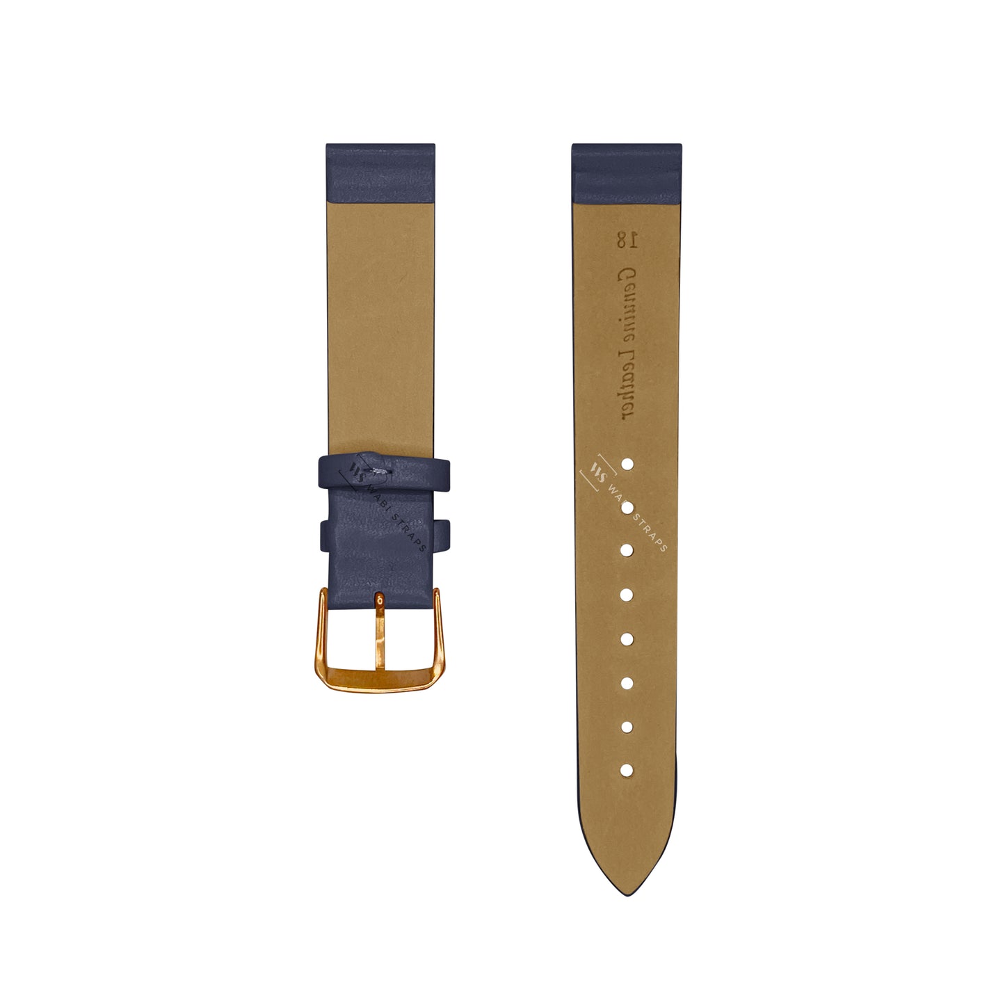 Blue Ultra Thin Bonded Leather Strap