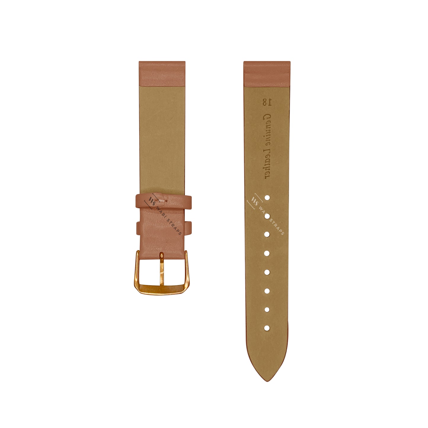 Brown Ultra Thin Bonded Leather Strap