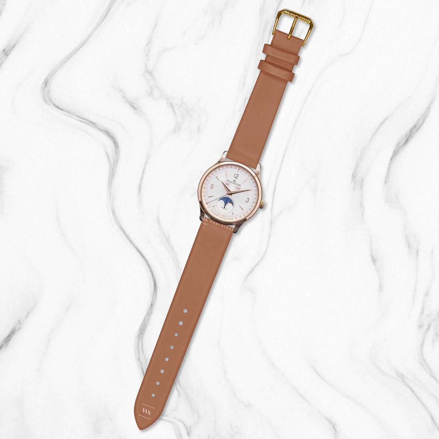 Brown Ultra Thin Bonded Leather Strap