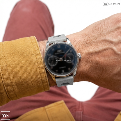 White Perforated Silicone Watch Strap on IWC Schaffhausen Portugieser 7 Days