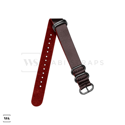 Red Vintage Leather NavSpec Strap