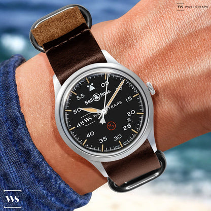 Dark Brown Vintage Leather NavSpec Strap