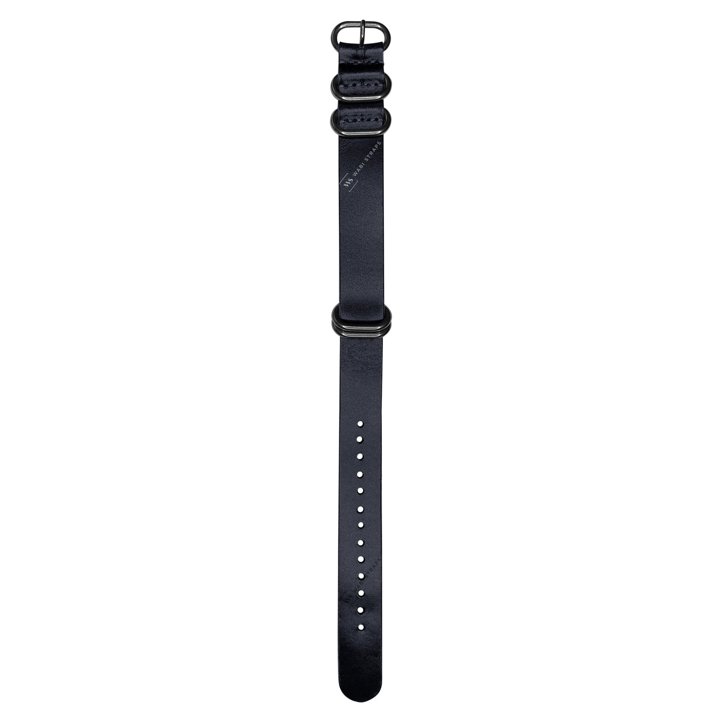 Dark Blue Vintage Leather 5-Ring Hardware NavSpec British Military Strap