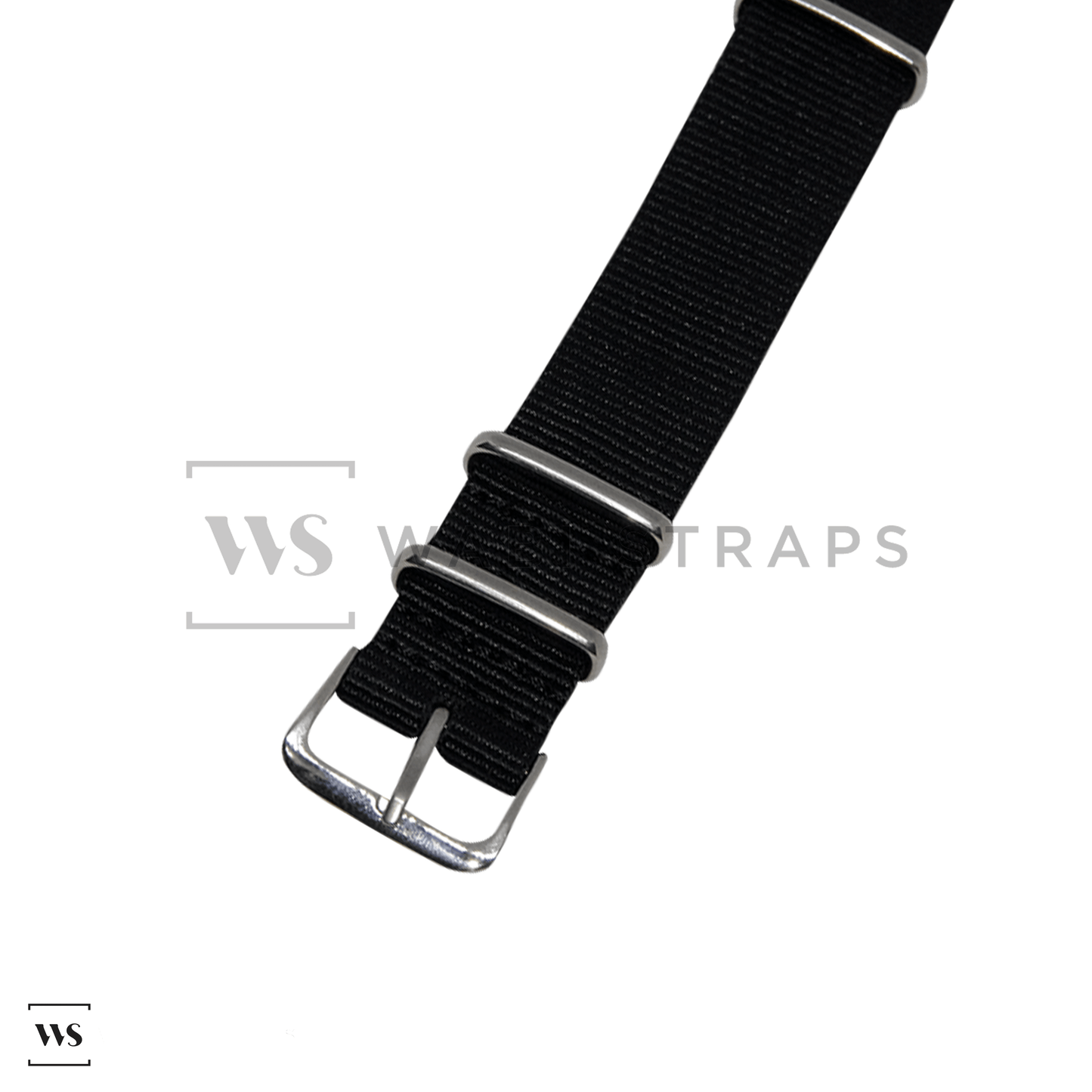 Black Plain Basic British Military Watch Strap