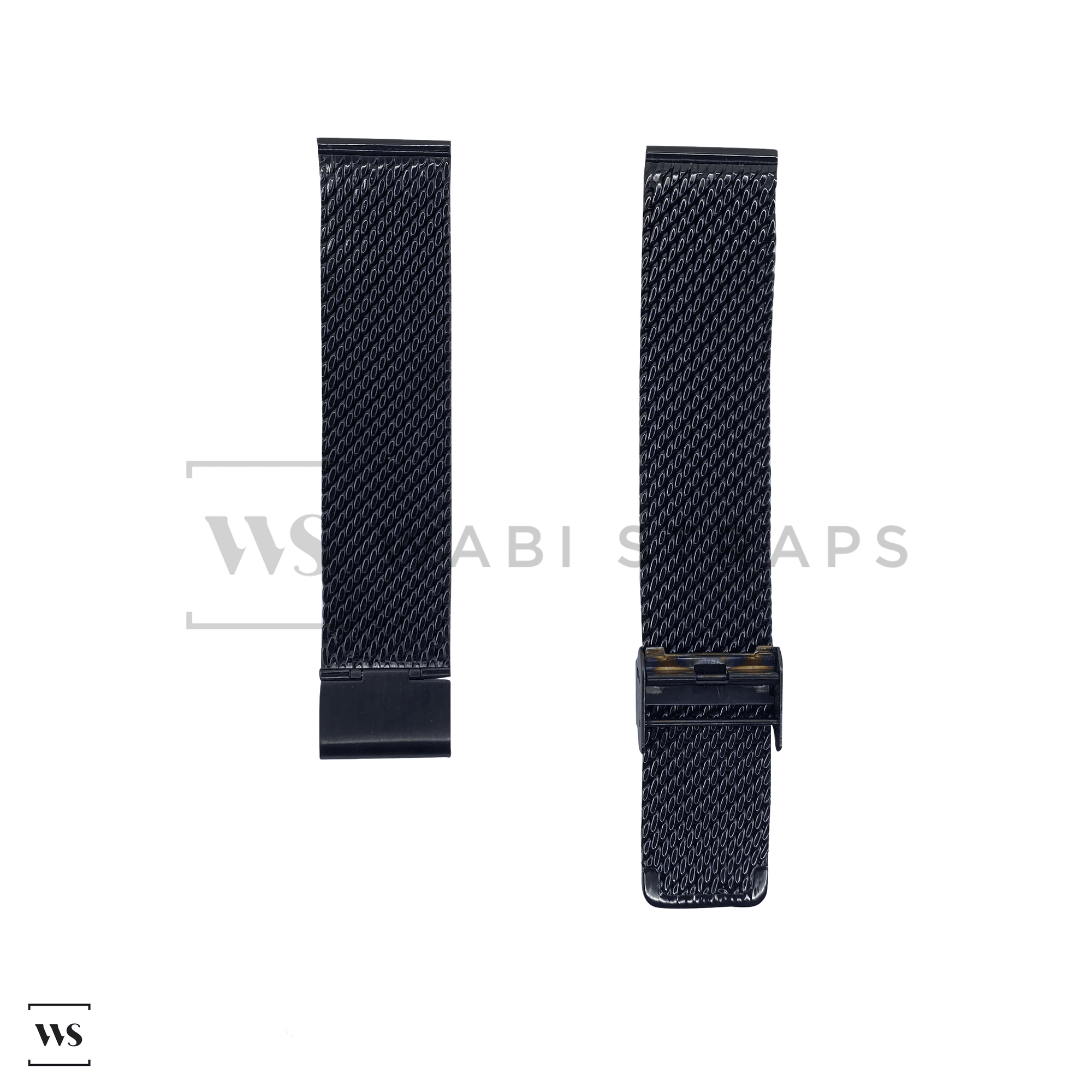 Black Mesh Watch Bracelet Round