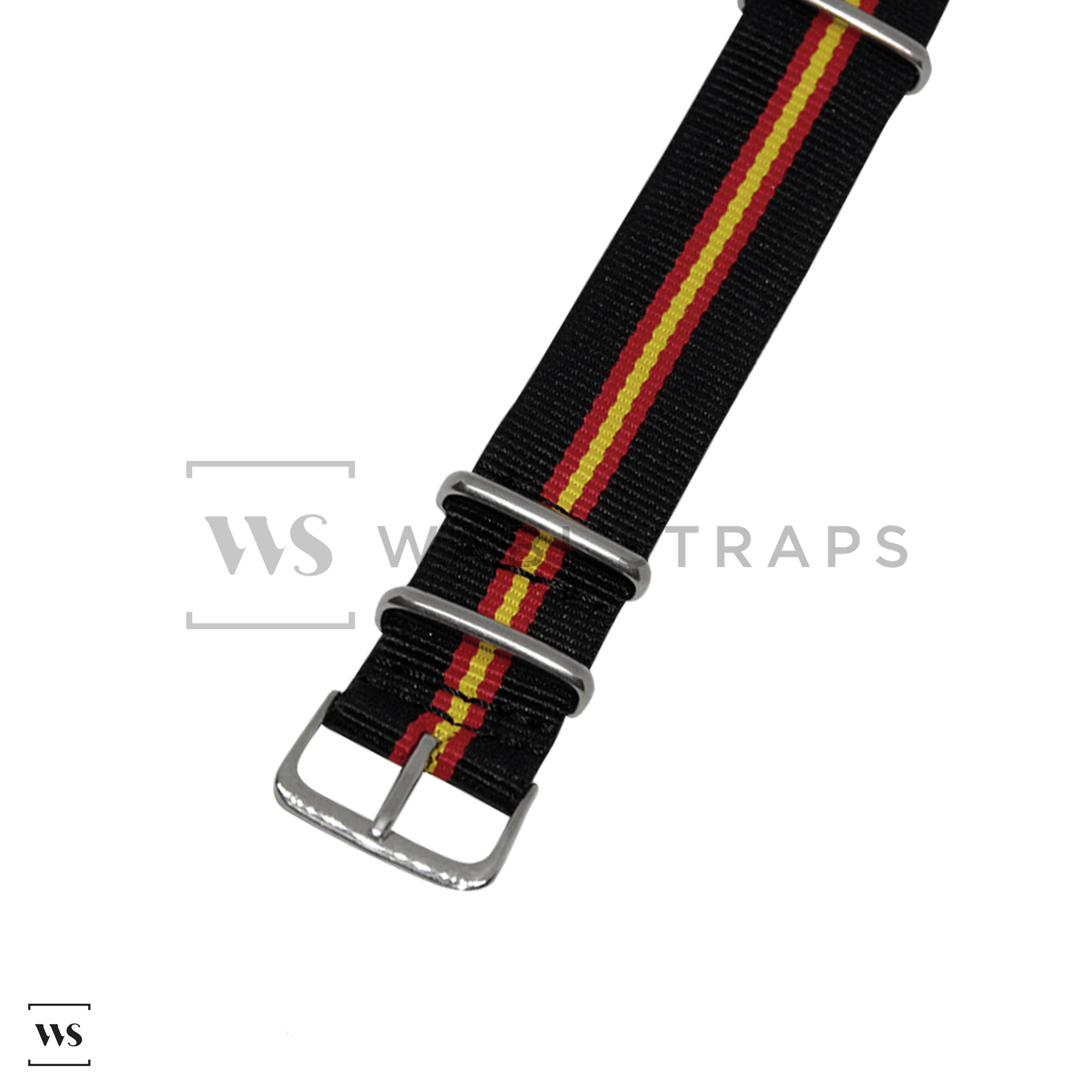 Black, Red & Yellow Regimental British Military Watch Strap