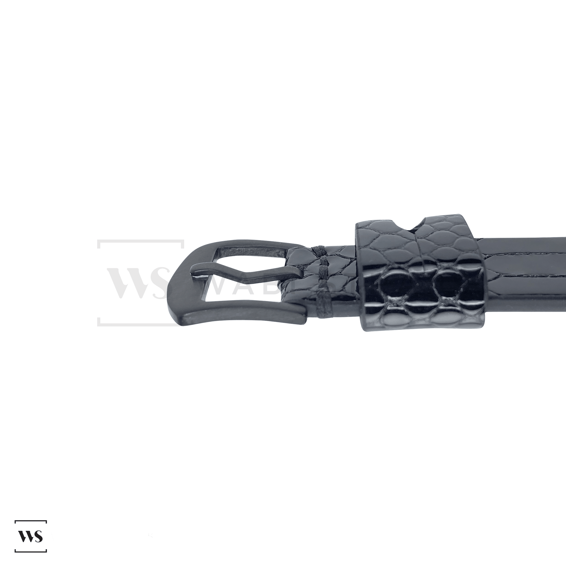 Black Stingray Rubber Watch Band Side