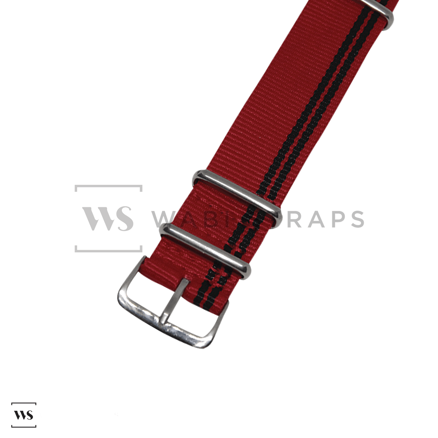 Black Stripes on Red Ducati Special British Military Watch Strap