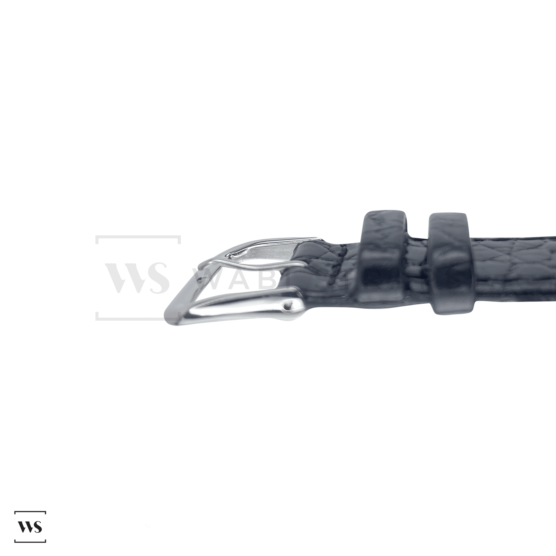 Black Tapered Dress Watch Strap Side