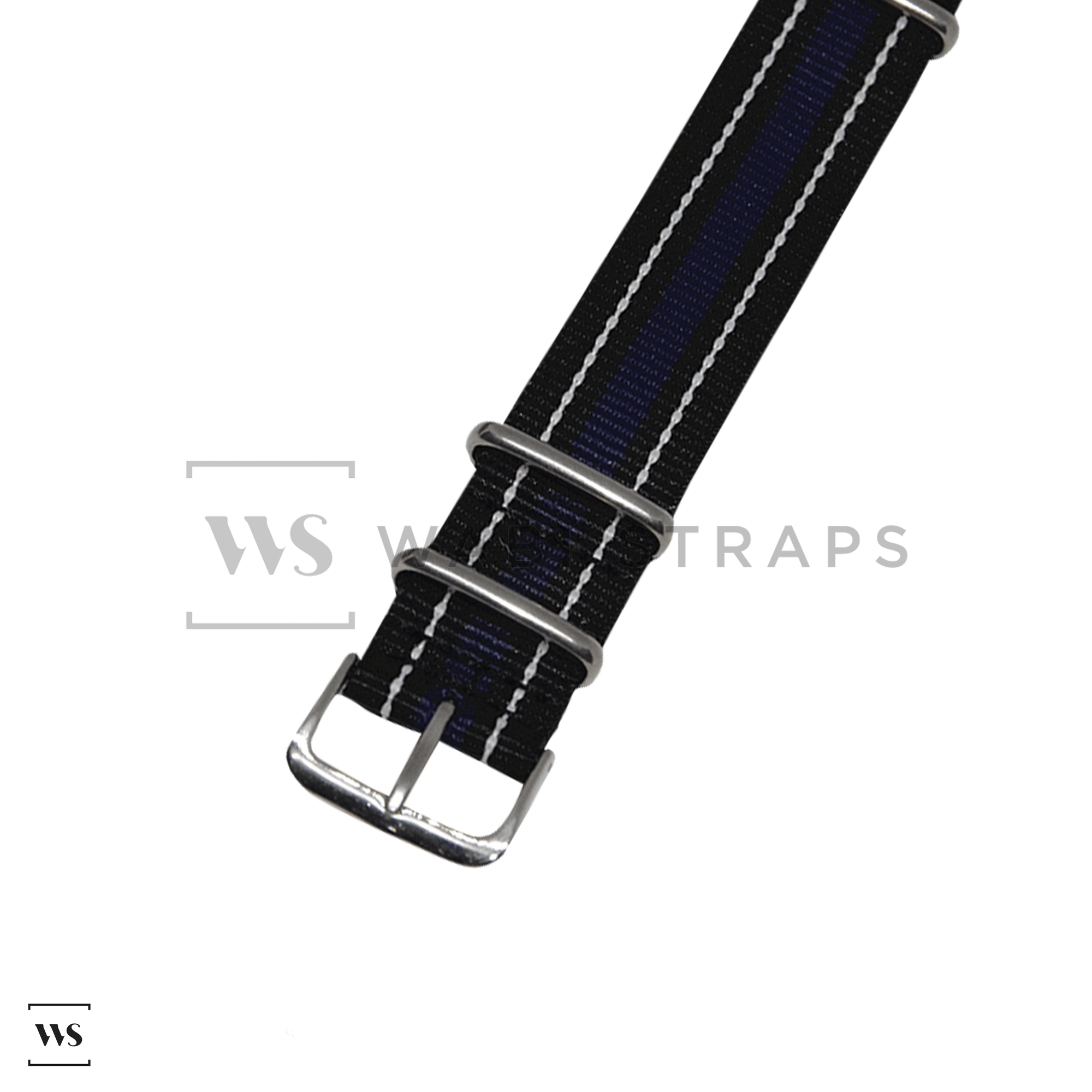 Black, White & Purple Vintage British Military Watch Strap