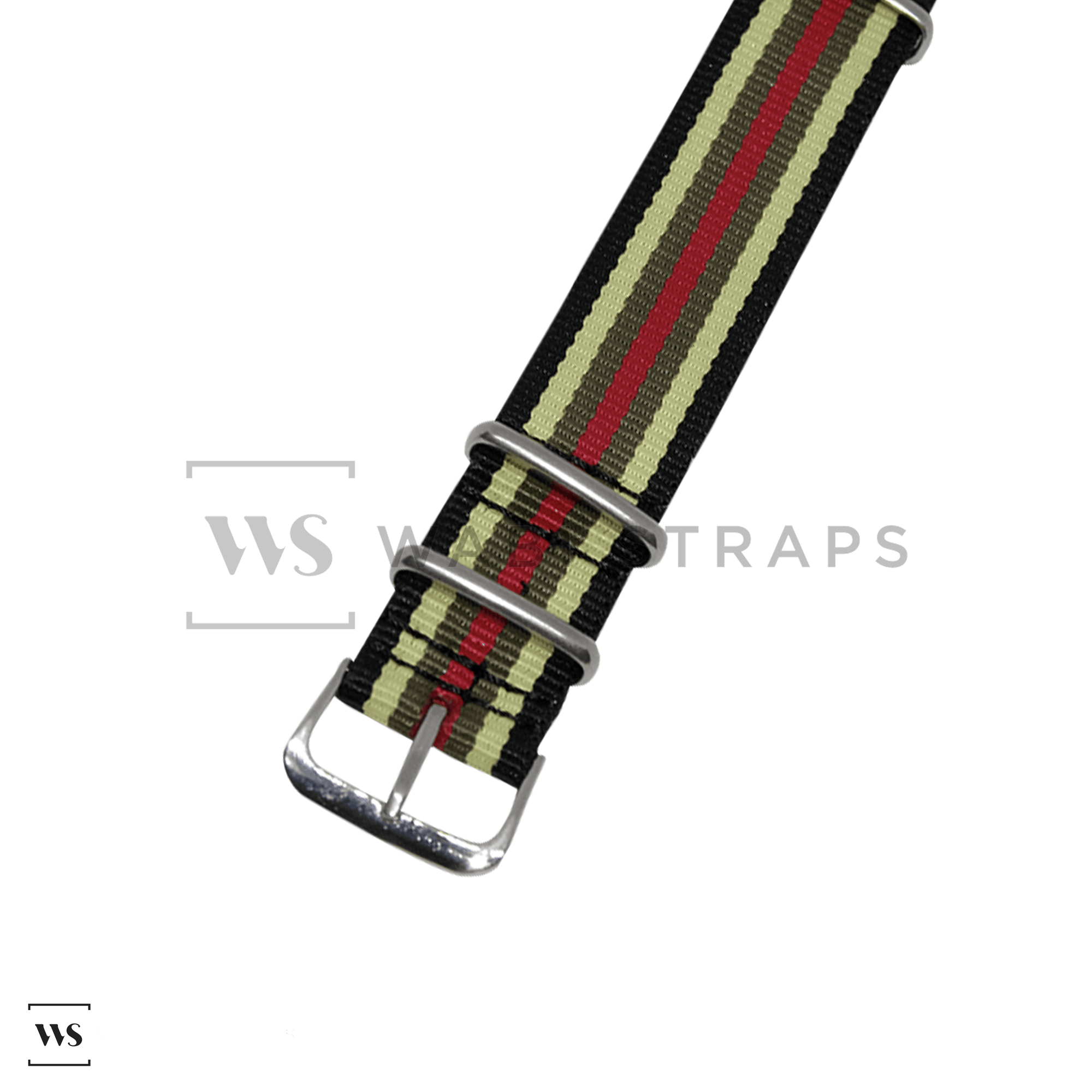Black, Yellow, Green & Red Racing British Military Watch Strap