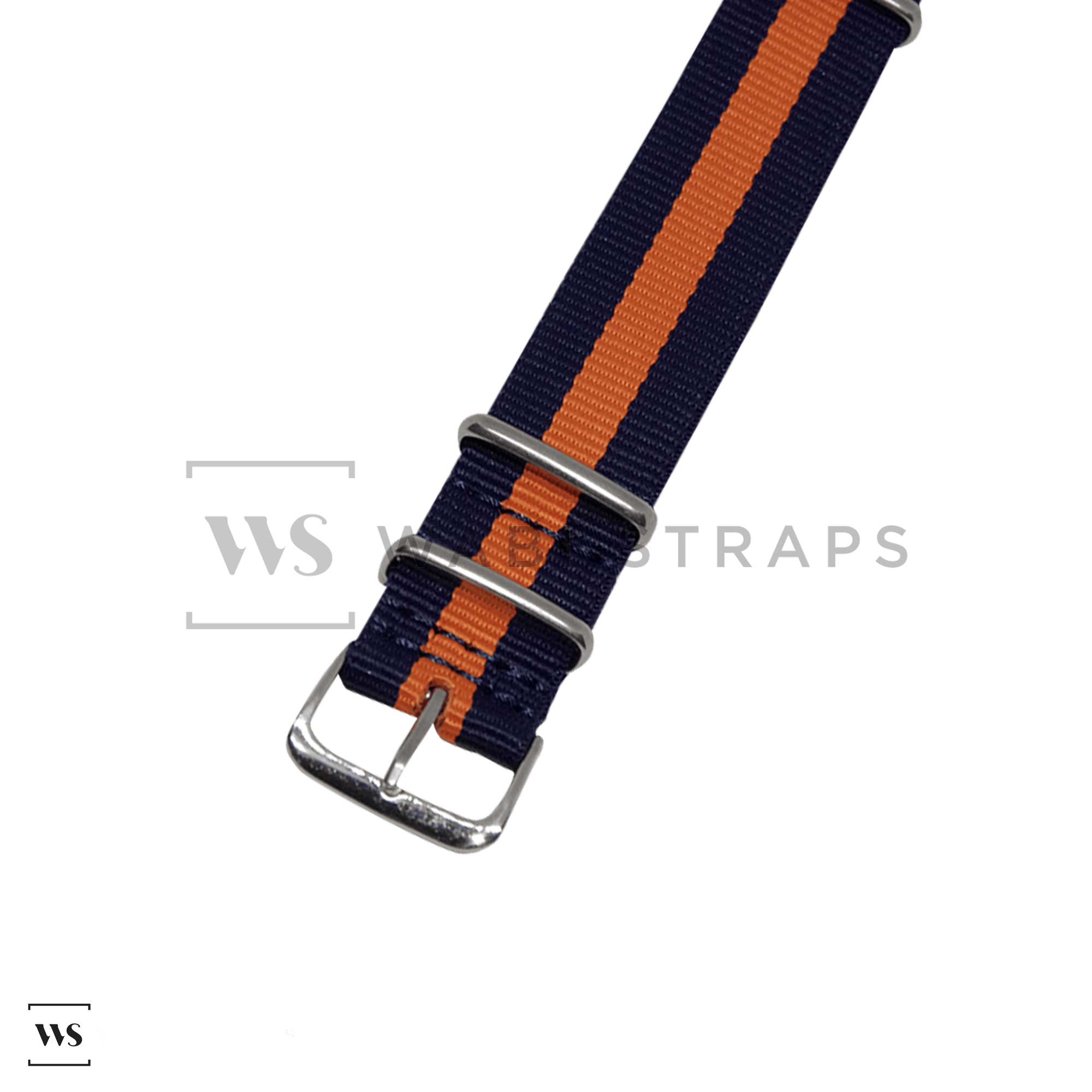 Blue & Orange Classic British Military Watch Strap