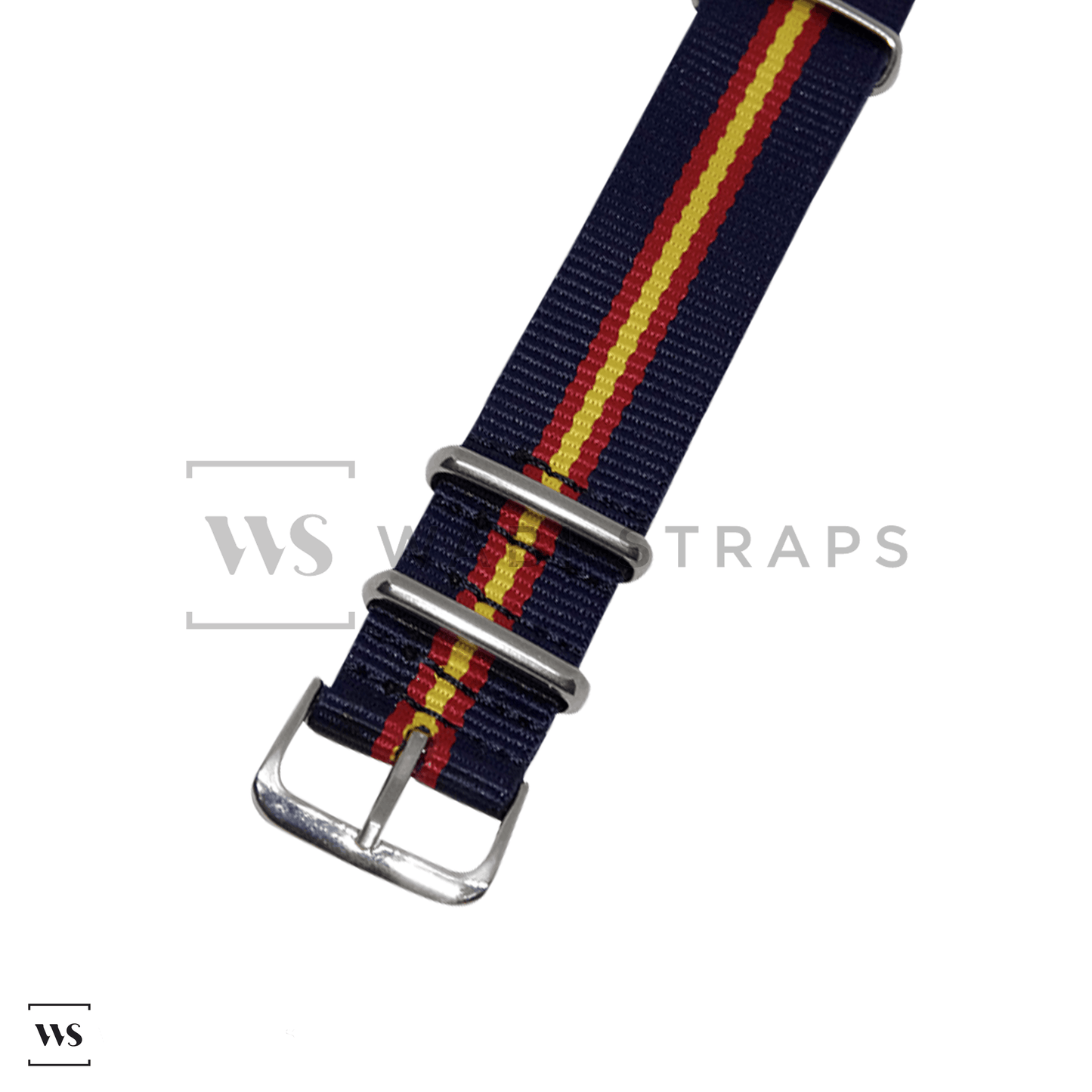 Blue, Red & Yellow Regimental British Military Watch Strap