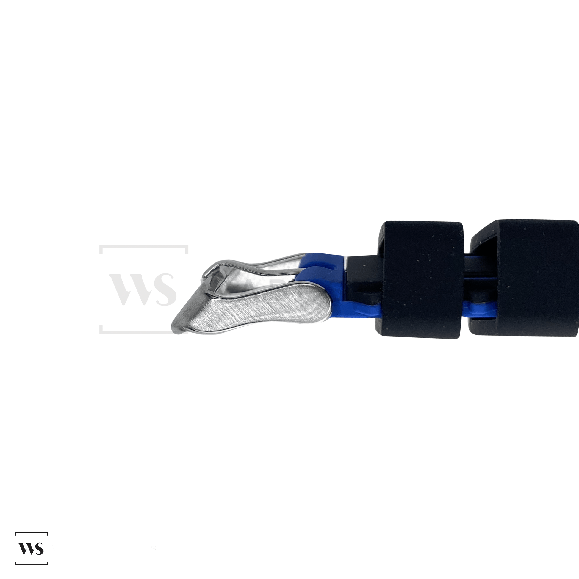 Blue Trim Silicone Waterproof Strap Side