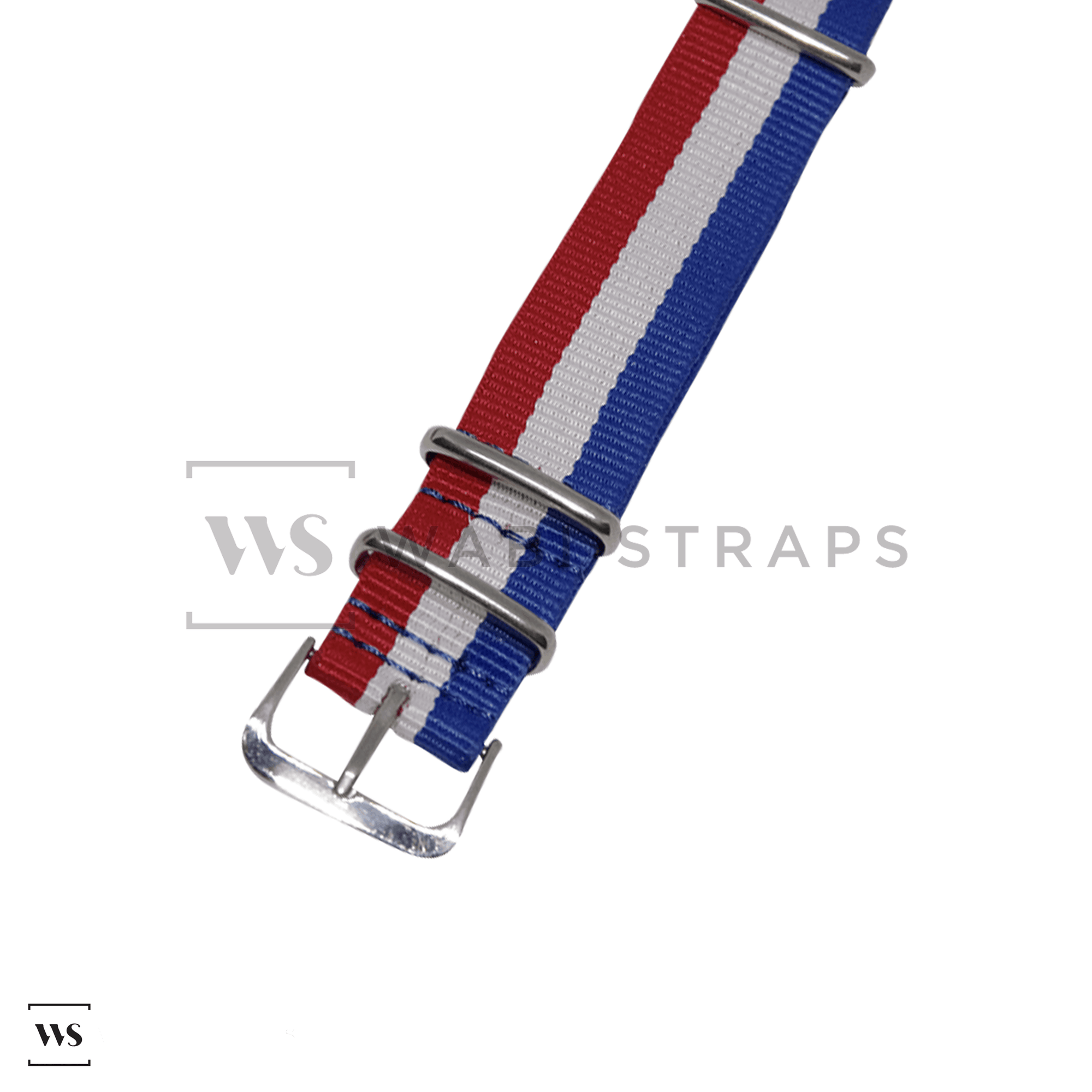 Blue, White & Red Classic British Military Watch Strap