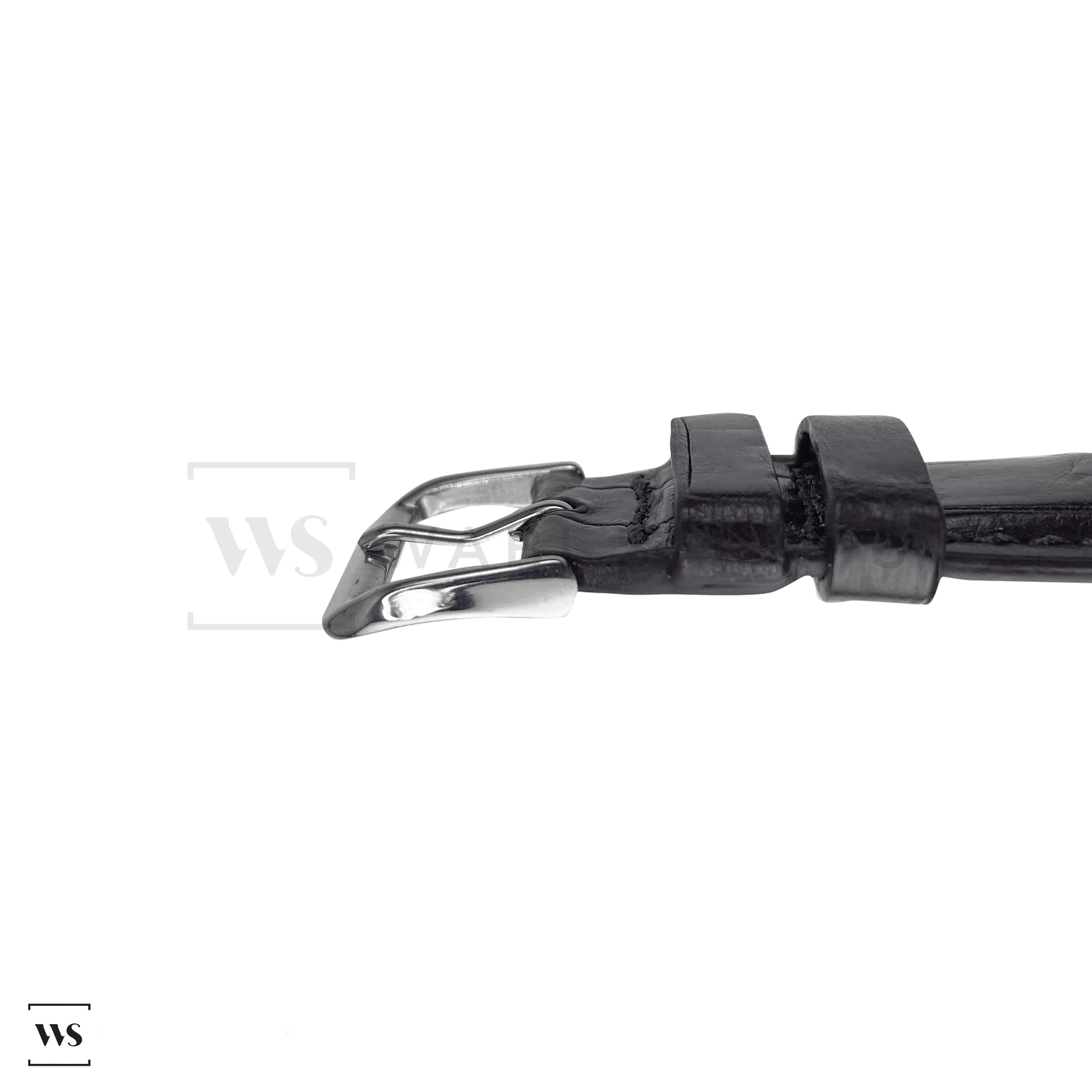 Brown Crocodile Artisan Leather Strap Side