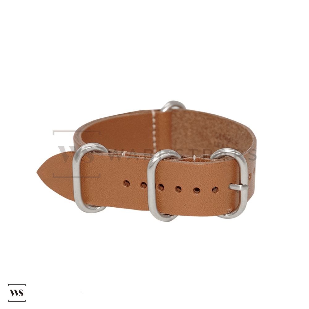 Leather OnePiece Straps Pass Through Leather Watch Band Wabistraps