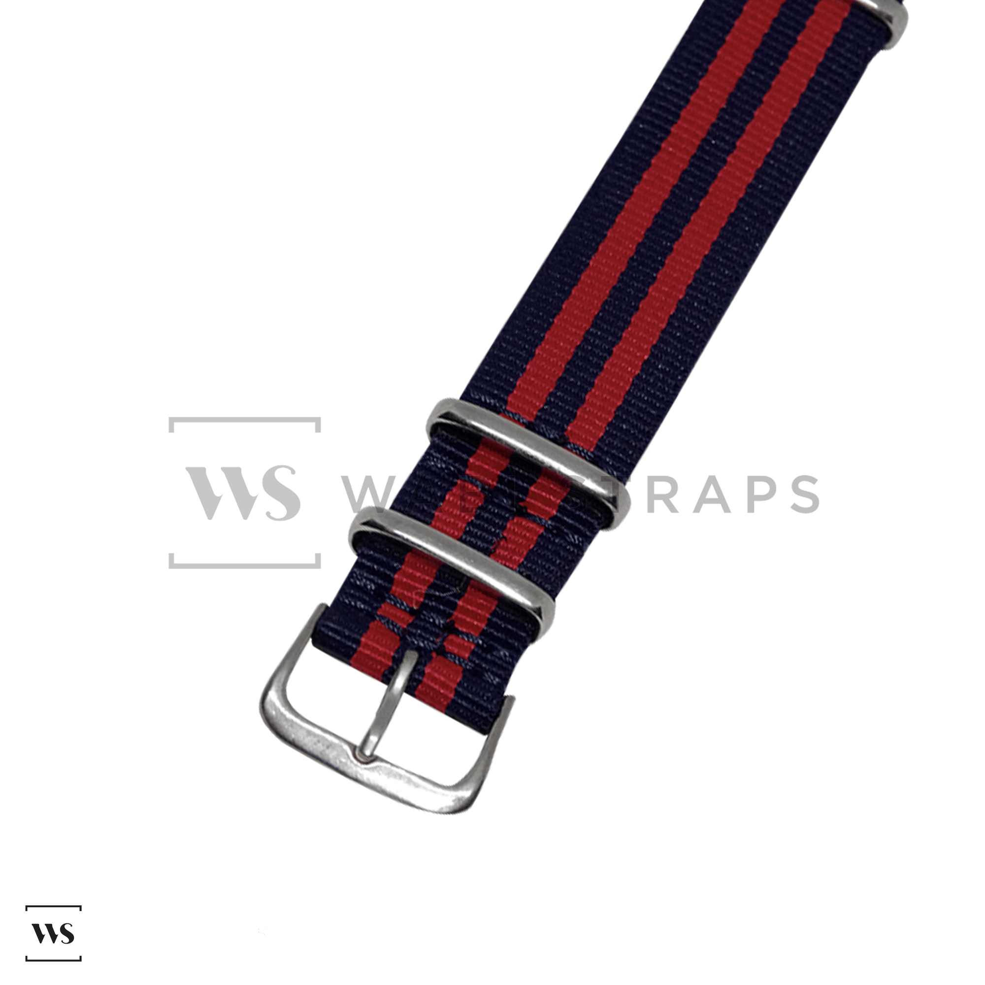 Dark Blue & Red Ballistic British Military Watch Strap