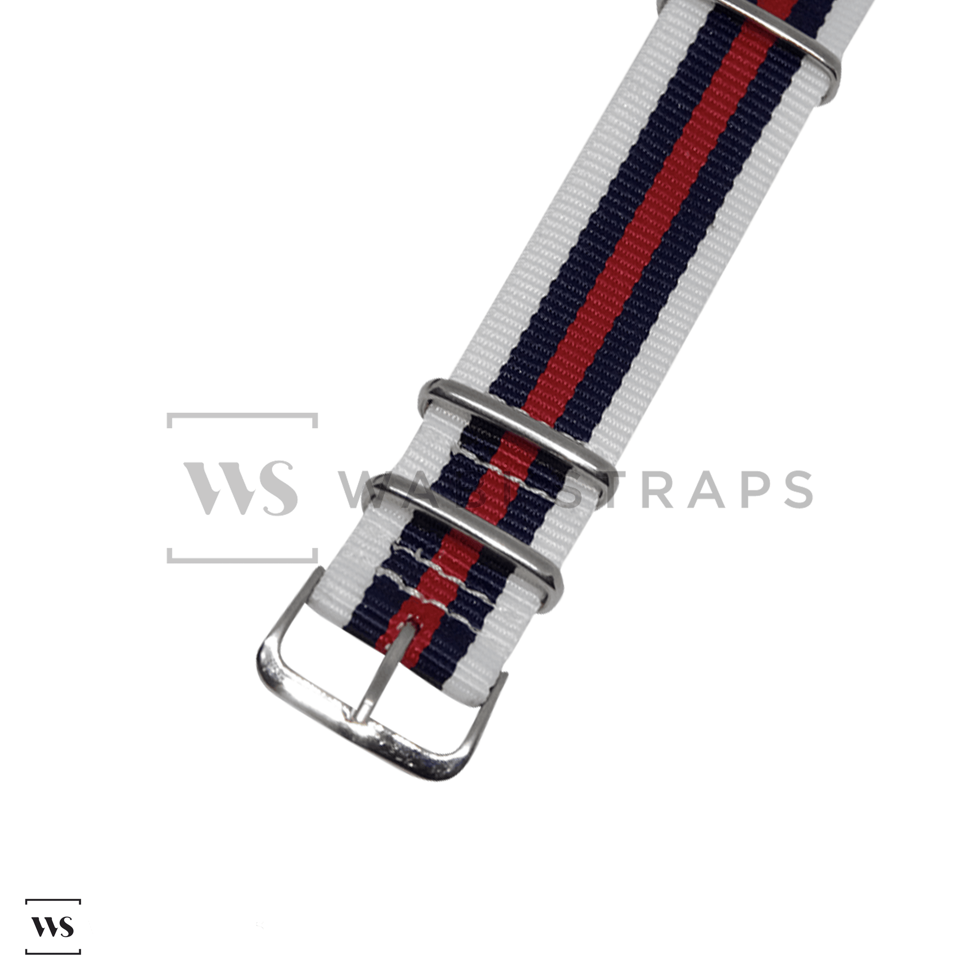 White, Navy & Red Original British Military Watch Strap