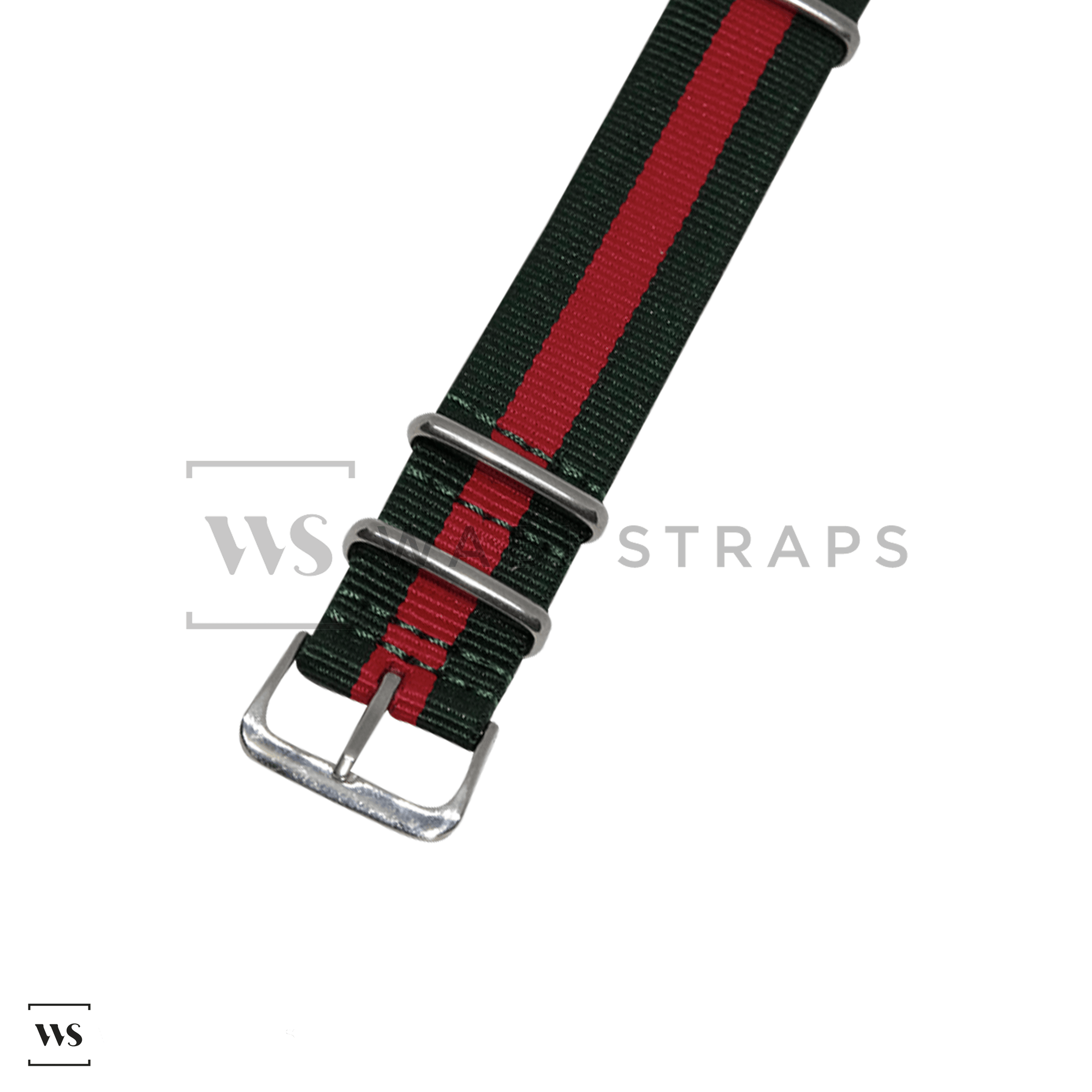 Green & Red Classic British Military Watch Strap