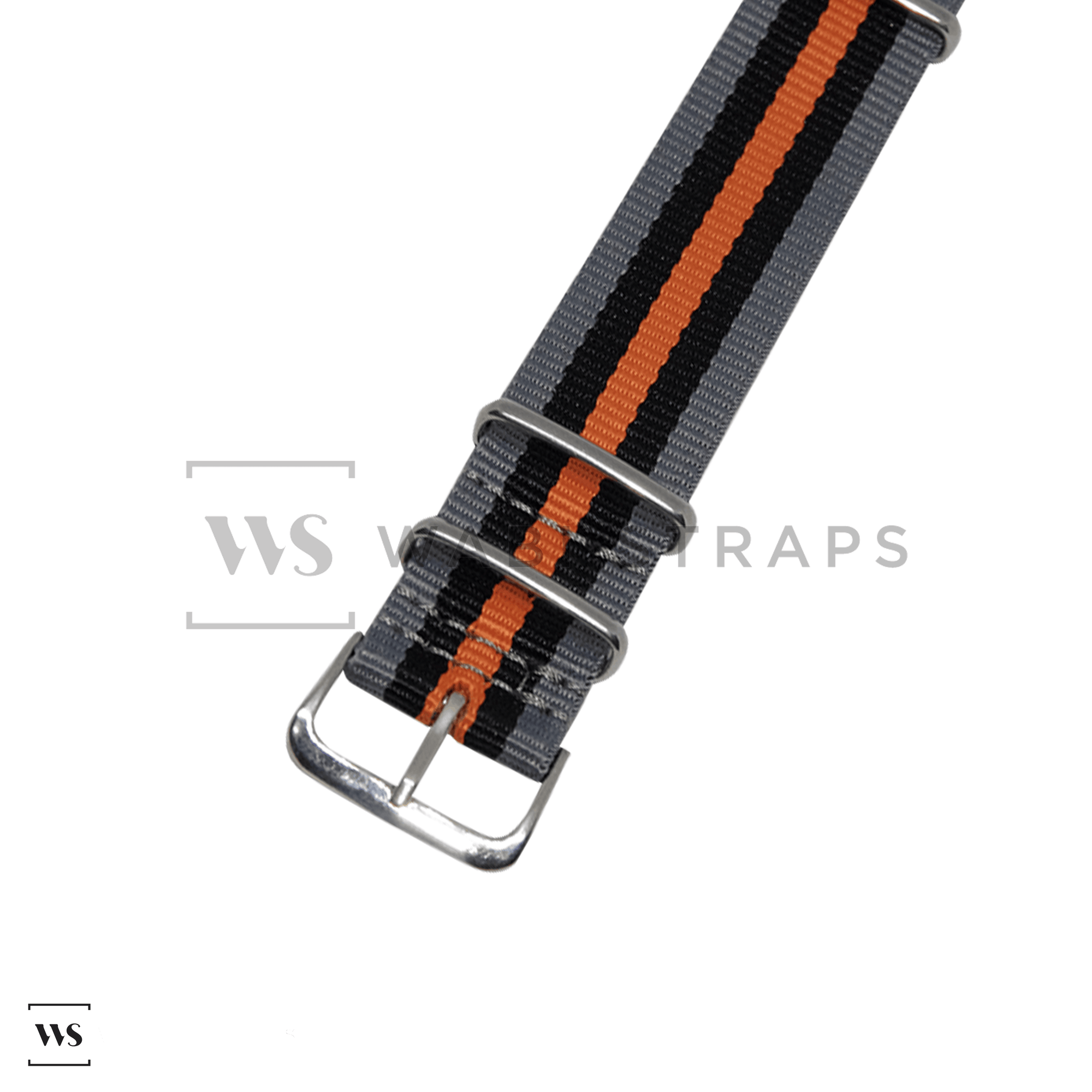 Grey, Black & Orange Original British Military Watch Strap